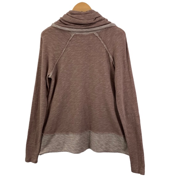 FREE PEOPLE Beach Cacoon Cowl Neck Sweater Long Sleeve Hoodie Top Dusty Rose i7 - Picture 5 of 12